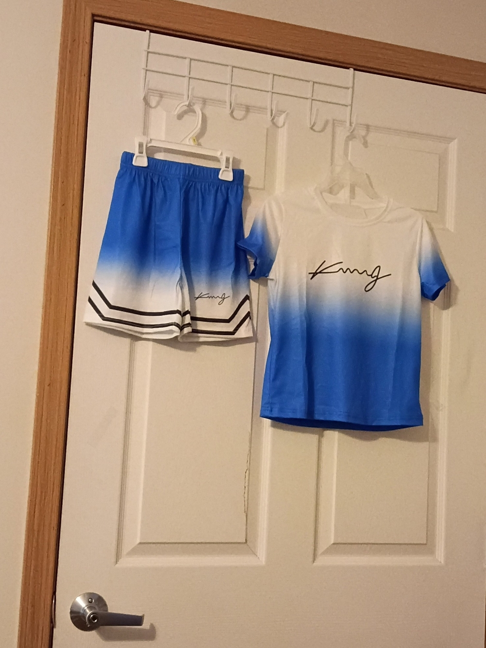 Source Unknown Blue and White Kids Matching Set